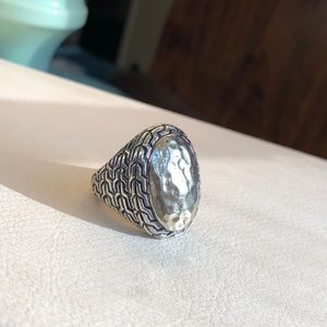 Beautiful hammered Sterling Silver Ring